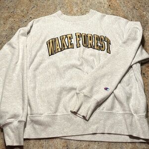 Adult size large, Heather gray reverse weave heavy Champion crew neck sweatshir